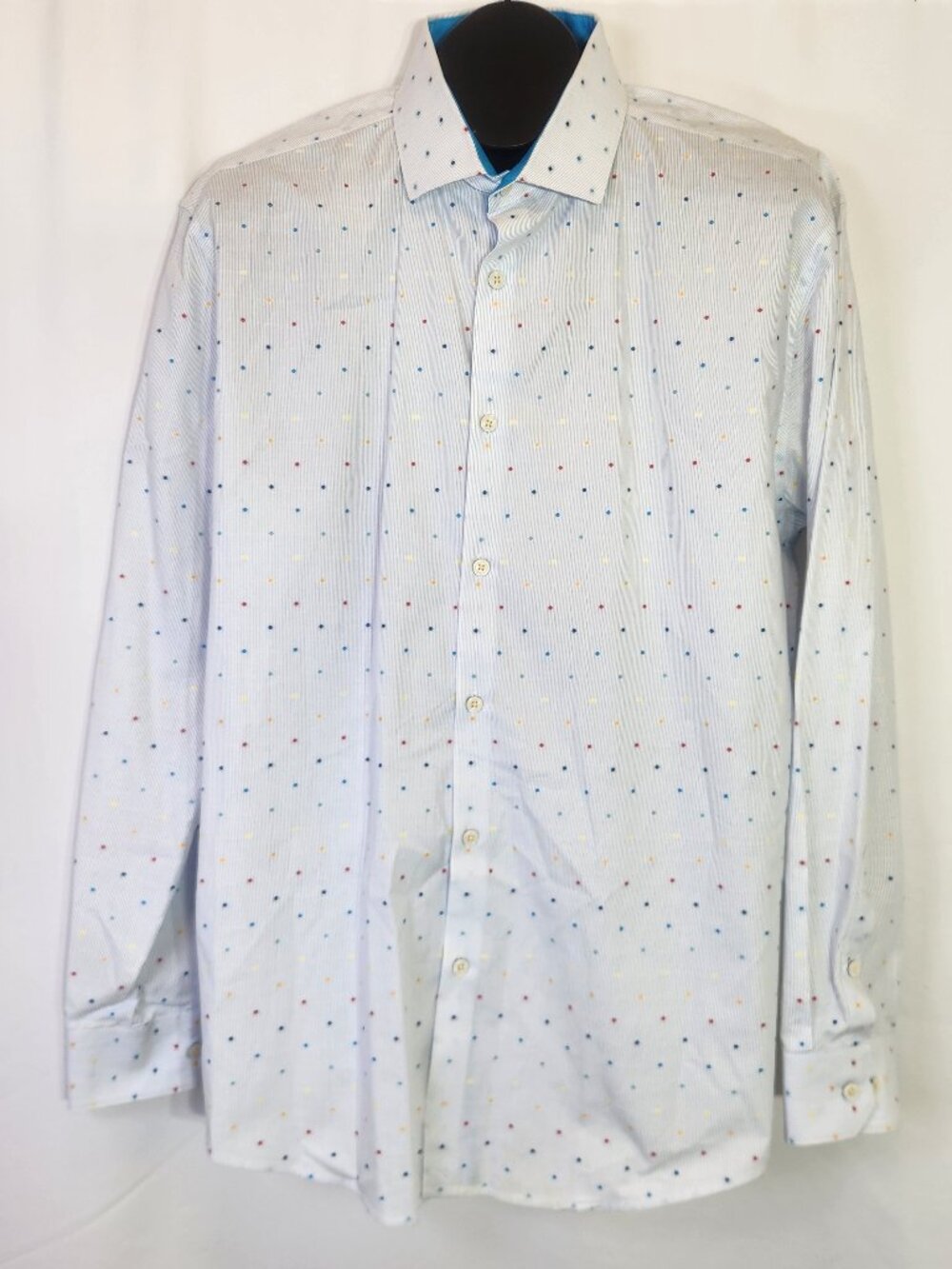 Penguin Dress Shirt by Munsingwear Heritage Slim Fit White Confetti – Size 17